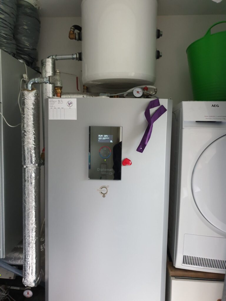 Heat pump in one of the houses